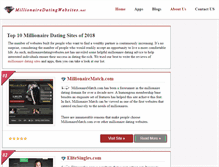 Tablet Screenshot of millionairedatingwebsites.net
